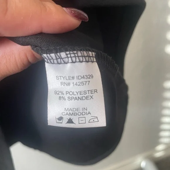 Iris Black Draped Faux Suede Dress - Picture 6 of 6